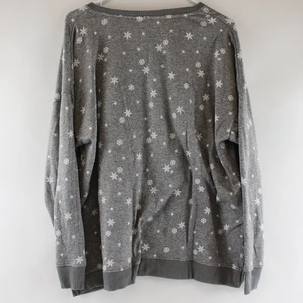 Secret Treasures Sleepwear Womens Grey Long Sleeve Polar Bear Top Size 2X