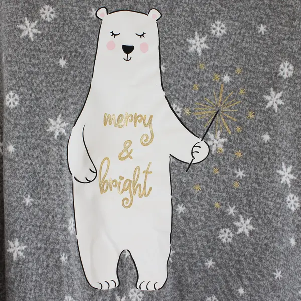 Secret Treasures Sleepwear Womens Grey Long Sleeve Polar Bear Top Size 2X