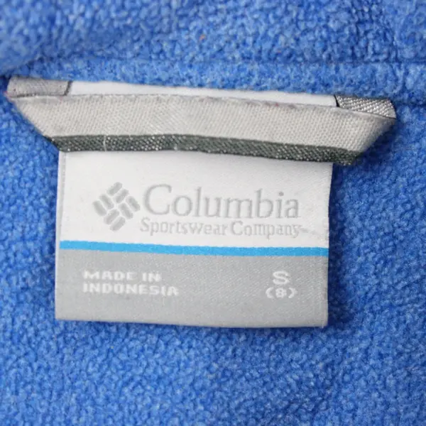 Columbia Blue Color Block Zip Up Youth Jacket With Hood Size S(8)