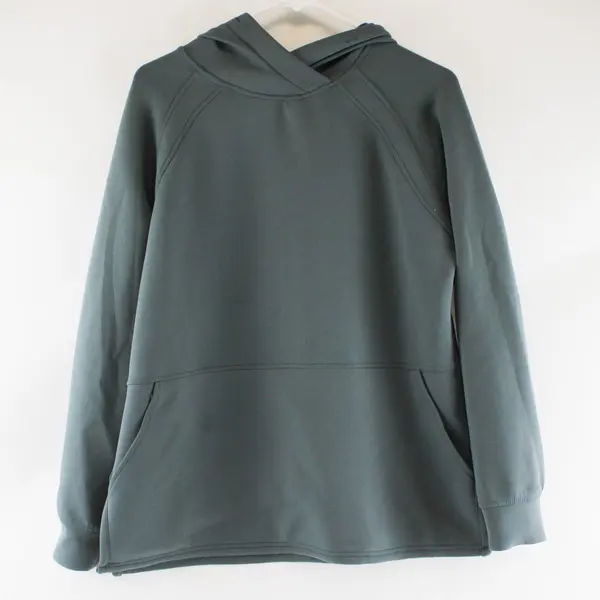 32 Degrees Heat Hoodie Mens Medium Green Fleece Pullover Kangaroo Pocket