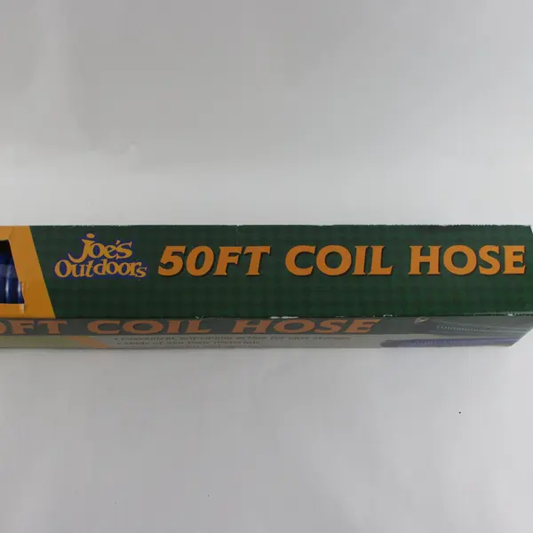 Joe's Outdoors 50 ft Coil Hose Self-Coil Garden Water Hose Durable Strong