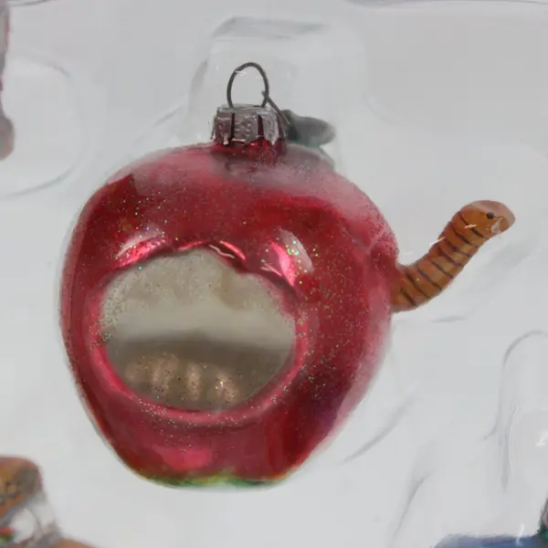 Set of 5 Dept 56 Mini Blown Glass School Christmas Ornaments