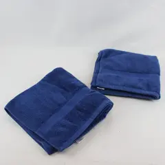 Set of 2 Infinitee Xclusives Blue Cotton Bath Towels
