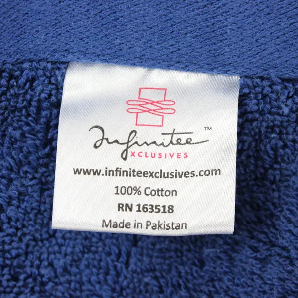 Set of 2 Infinitee Xclusives Blue Cotton Bath Towels