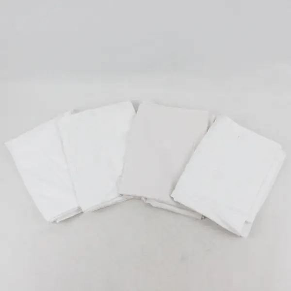 Lot of 4 White Queen Size Pillowcases