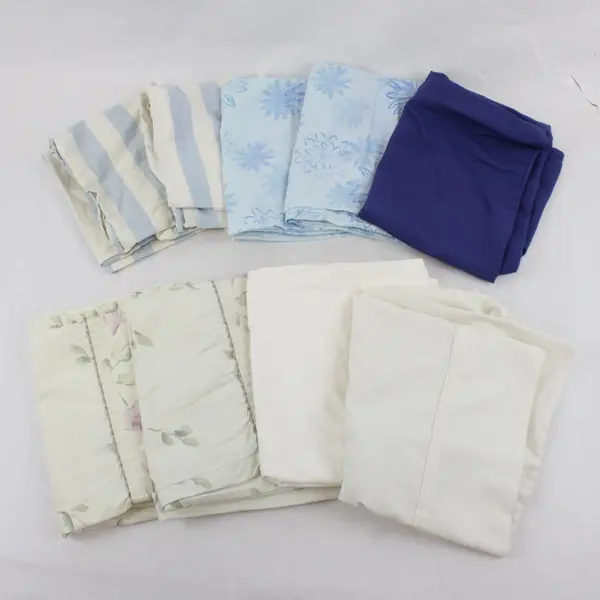 Mixed Lot of 9 Pillowcases DIY Fabric Upcycling FLAWED