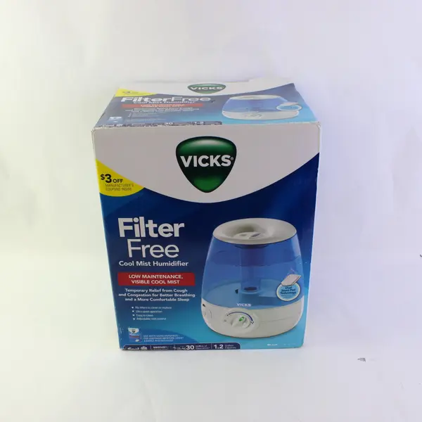Vicks Filter Free Ultrasonic Cool Mist Humidifier Medium Room V4600V1