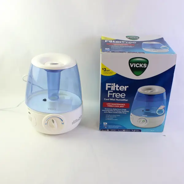 Vicks Filter Free Ultrasonic Cool Mist Humidifier Medium Room V4600V1