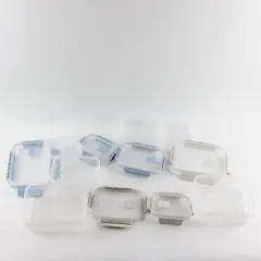 Set of 6 Translucent Plastic Food Storage Containers
