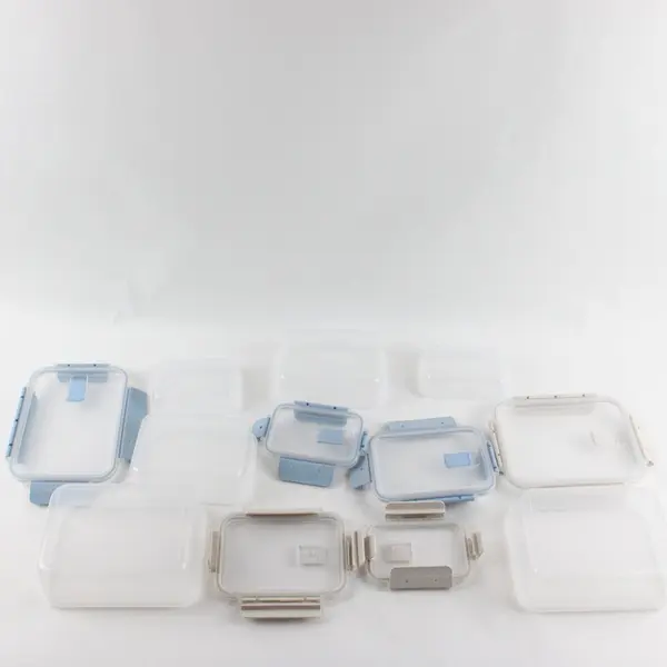 Set of 6 Translucent Plastic Food Storage Containers