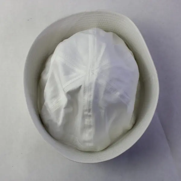Solid White Cotton Sailor Hat Size 57