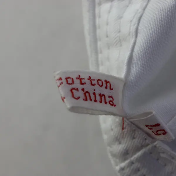 Solid White Cotton Sailor Hat Size 57