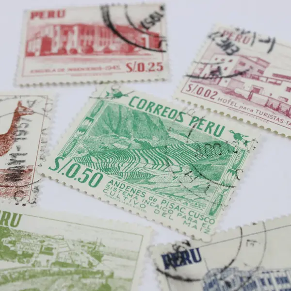 Lot of 9 Peru Used Stamps 1952-53 Scott 457-466