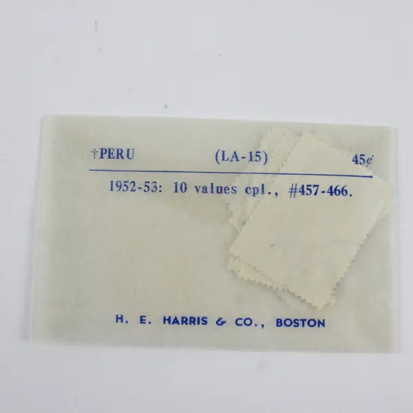 Lot of 9 Used Peru Stamps 1952-53 Scott 457-466
