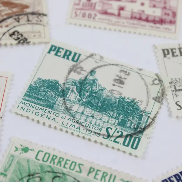 Lot of 9 Used Peru Stamps 1952-53 Scott 457-466