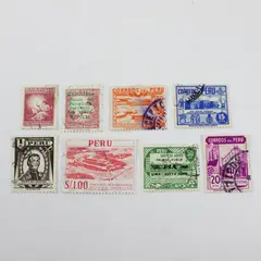 Lot Of 8 Peru Stamps Used 1930s-1960s