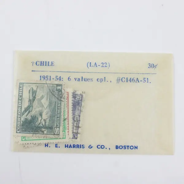 Lot Of 6 Chile 1951-54 Airmail Stamps Used SC #C146A-51