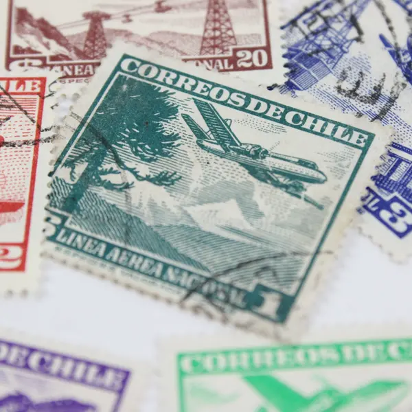 Lot Of 6 Chile 1951-54 Airmail Stamps Used SC #C146A-51