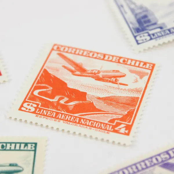 Lot Of 5 Chile Airmail Stamps Mint Never Hinged