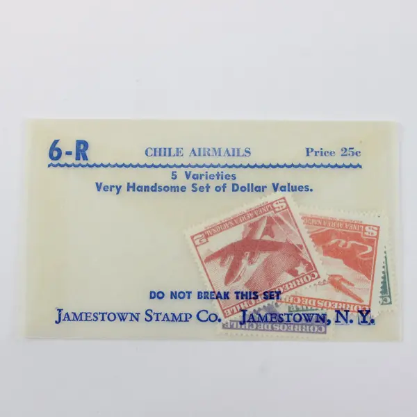 Lot Of 5 Chile Airmail Stamps Mint Never Hinged