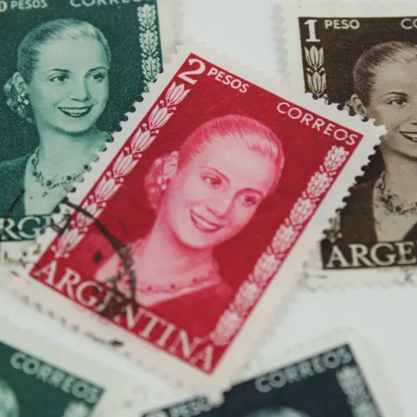 Lot Of 5 Argentina 1952 Eva Peron Stamps Used