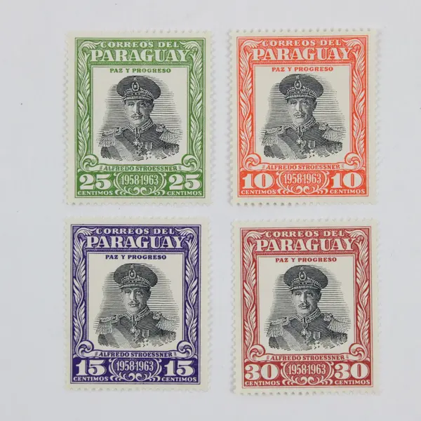 Lot Of 4 Paraguay 1958 Stroessner Stamps MNH OG SC #537-40