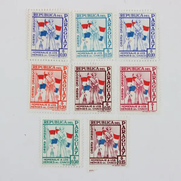Lot of 8 Paraguay 1957 Airmail Scott #C233-38 MNH OG