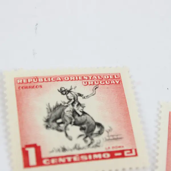 Lot Of 4 Uruguay 1954 Bucking Bronco 1c Stamps MLH