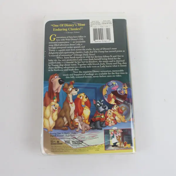 1998 Disney Lady and the Tramp VHS Masterpiece Collection - Fully Restored
