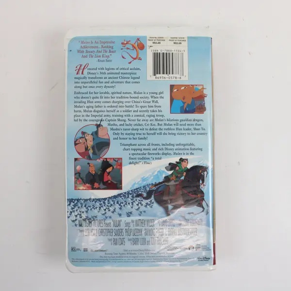 Disney's Mulan VHS 1999 - Classic Family Adventure, Good Condition