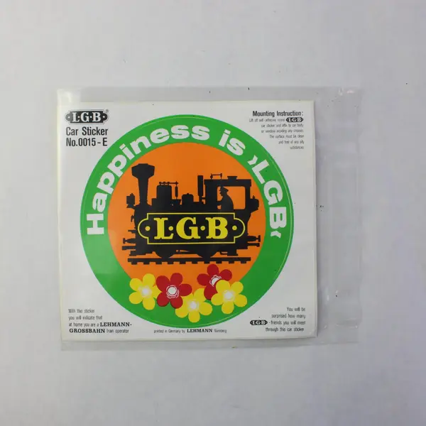 Lehmann Gross Bahn Happiness is LGB Car Sticker No.0015-E 5.5"