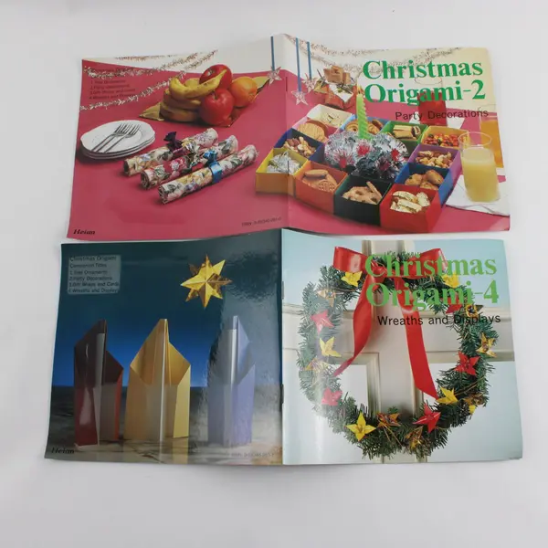 Lot of 2 Heian Christmas Origami Booklets Vol. 2 & 4