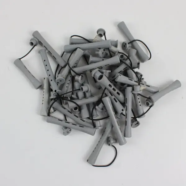 Lot of 30 Vintage Grey Plastic Perm Rods Hair Rollers Curlers