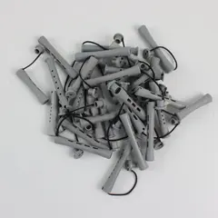 Lot of 30 Vintage Grey Plastic Perm Rods Hair Rollers Curlers