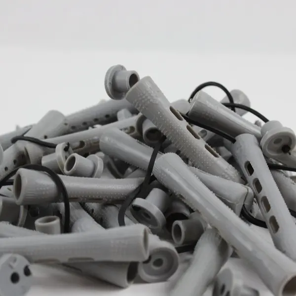 Lot of 30 Vintage Grey Plastic Perm Rods Hair Rollers Curlers