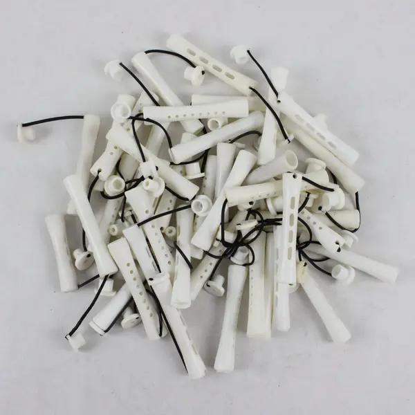 Lot of 40 Vintage White Plastic Perm Rods Salon Hair Curlers