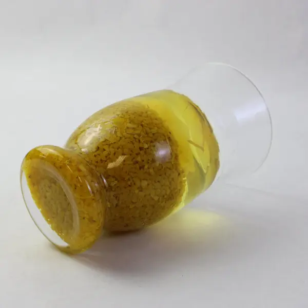 Yellow Gel Wax Flower Insert Candle 5.75in Unbranded