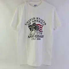 Quality Fashion United States 250th Anniversary White Cotton T-Shirt Men's L