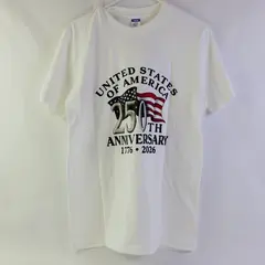 FASHION United States 250th Anniversary White Cotton T-Shirt Men's M
