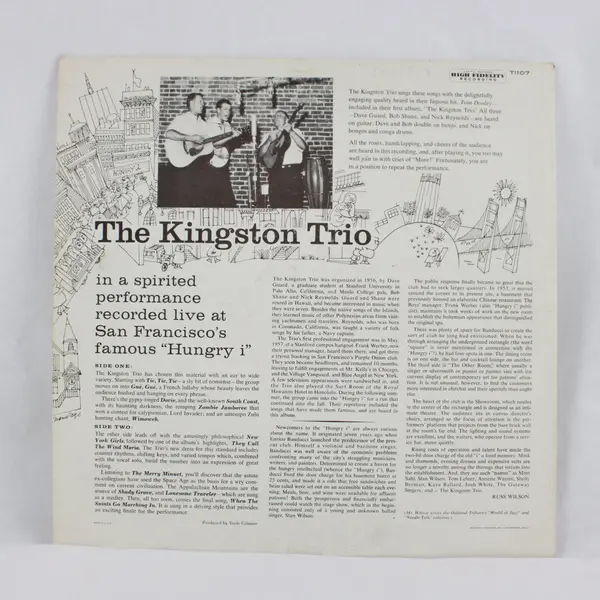 The Kingston Trio From the Hungry i LP Capitol T-1107 Vinyl Record