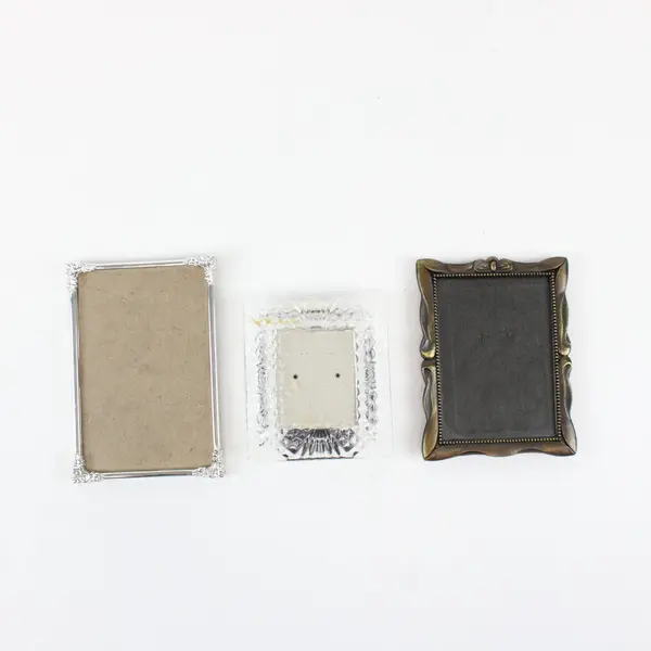 Lot of 3 Weston Gallery Harbortown Lead Crystal Brass Silver Photo Frames