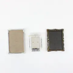 Lot of 3 Weston Gallery Harbortown Lead Crystal Brass Silver Photo Frames