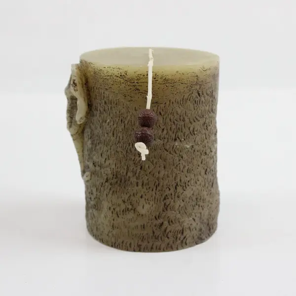 Decorative 3D Carved Elephant Pillar Candle 3x3x4 in