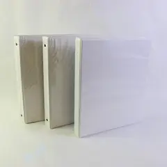 Lot of 3 White Round 3-Ring Binders 1" School Office Supplies