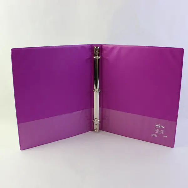 Avery Lot of 2 3-Ring Binders Purple Sparkly Silver Turquoise