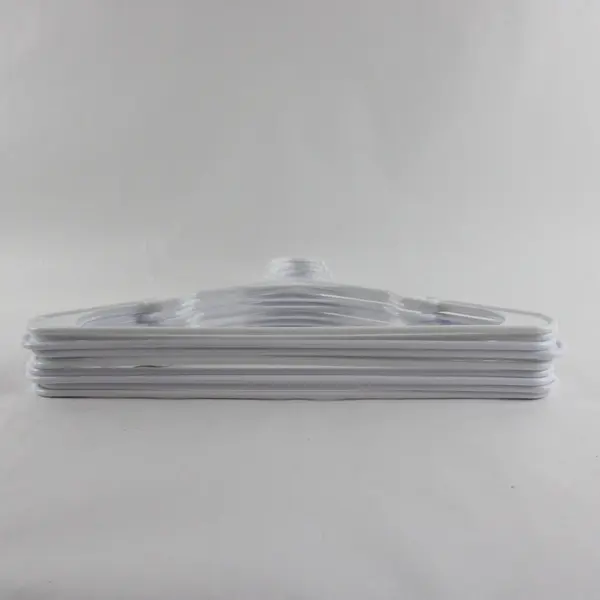 White Plastic Clothes Hangers for Tops Pants Unbranded