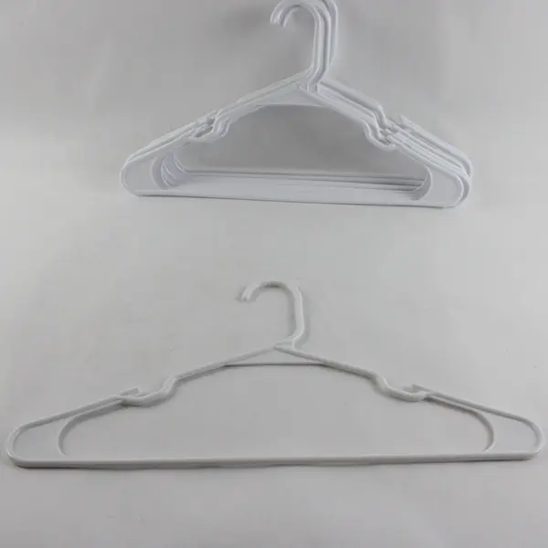 White Plastic Clothes Hangers for Tops Pants Unbranded
