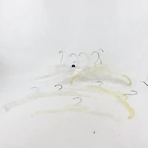 Mixed Lot of 10 Clear Plastic Retail Clothes Hangers