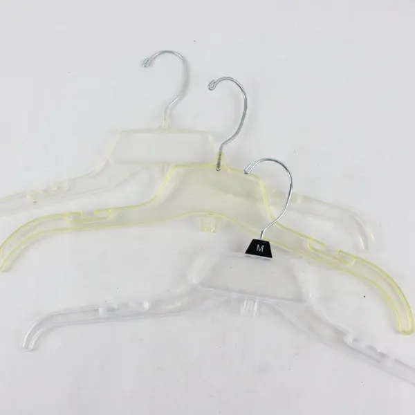 Mixed Lot of 10 Clear Plastic Retail Clothes Hangers