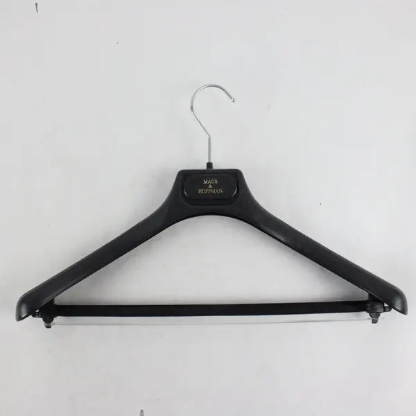 Lot of 5 Black Plastic Retail Suit Hangers